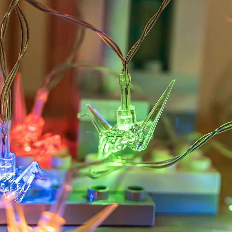 Alternative view of Ηλιακή γιρλάντα φωτισμού LED - Origami - 5m+1m - 20D - 152912 - RGB