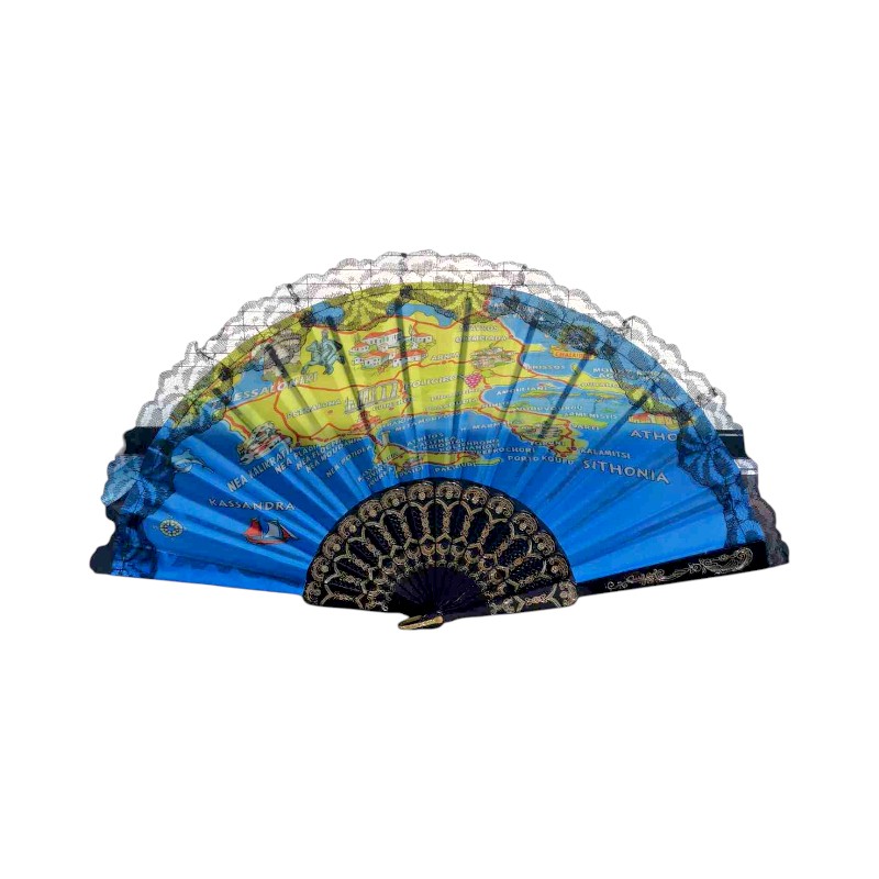 Βεντάλια χειρός Souvenir - Σετ 12 τεμάχια - Halkidiki - 216460