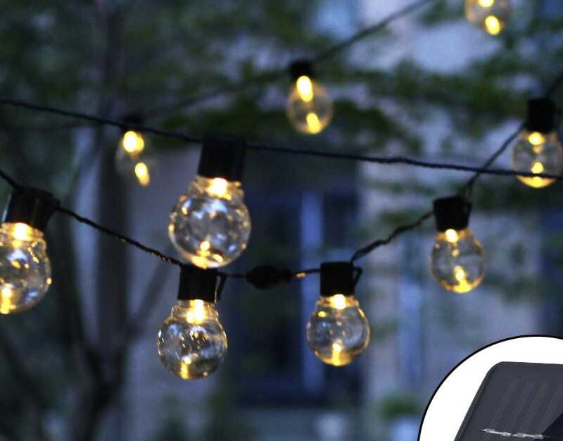 Ηλιακή γιρλάντα φωτισμού LED - 10m - 10Lamps - 152943 - Warm White