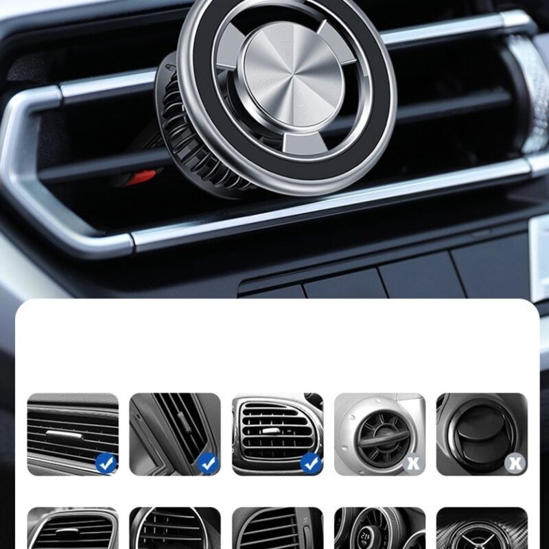 Μαγνητική βάση στήριξης smartphone αυτοκινήτου - G299 - 813478 - Gun Grey