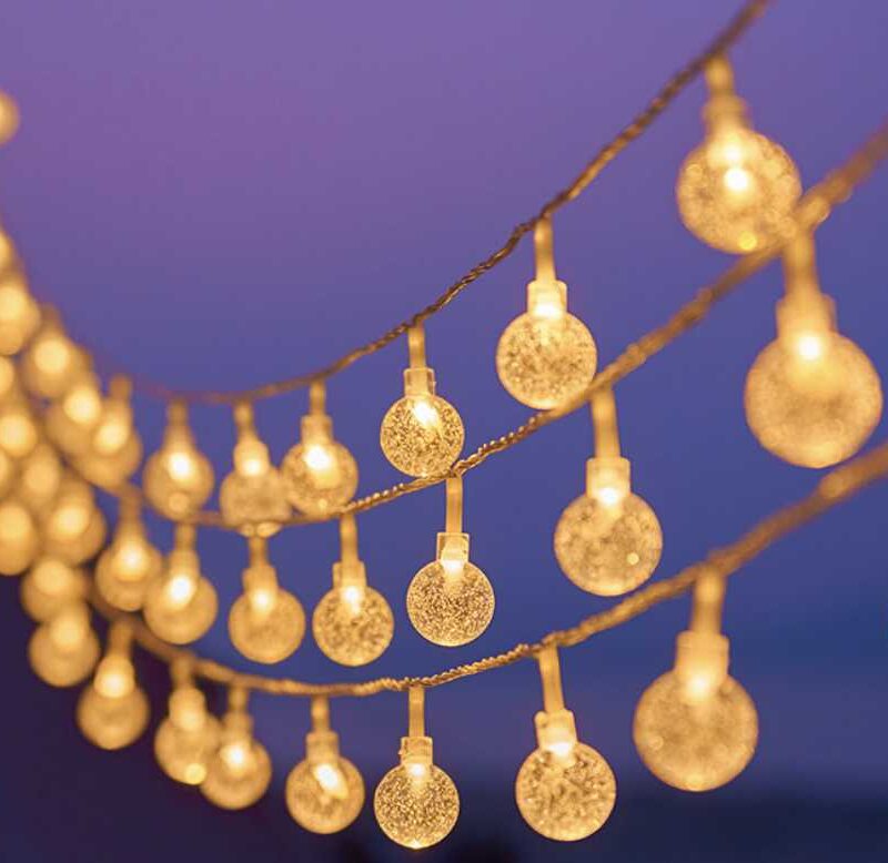 Ηλιακή γιρλάντα φωτισμού LED - Φυσαλίδα - 5m+1m - 20D - 152882 - Warm White