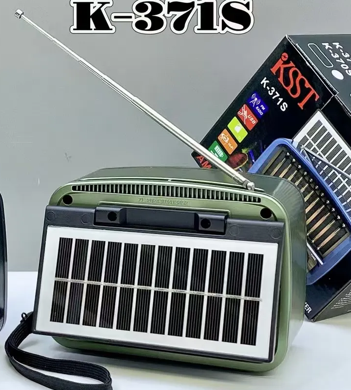 Alternative view of Επαναφορτιζόμενο ραδιόφωνο Retro με ηλιακό πάνελ - K-371S - 023719 - Black