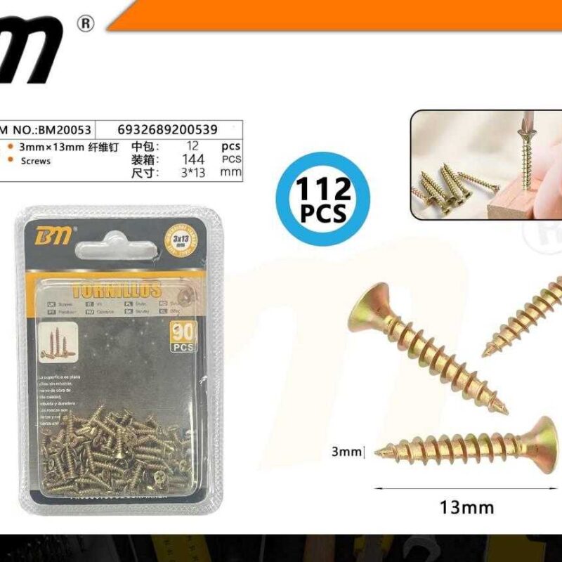Alternative view of Ξυλόβιδες - 3mm×13mm - Σετ 12 πακέτα των 112 τεμαχίων - 200539
