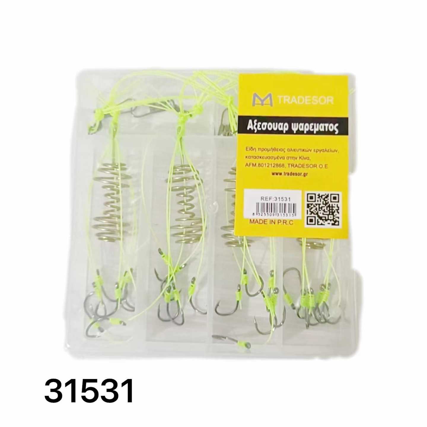 Μαλαγρωτής ψαρέματος σπιράλ με αγκίστρια - 4pcs - 931531 Μαλαγρωτής ψαρέματος σπιράλ με αγκίστρια - 4pcs - 931531