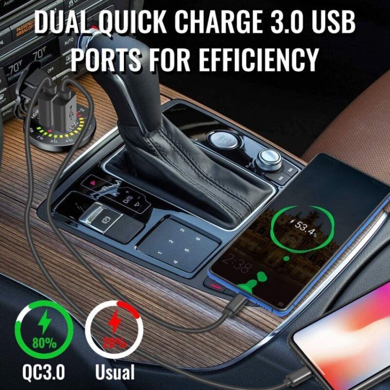 Σταθερή θύρα φόρτισης USB οχημάτων με βολτόμετρο - Quick Charger - 1540405/06 - 507935 - Image 4