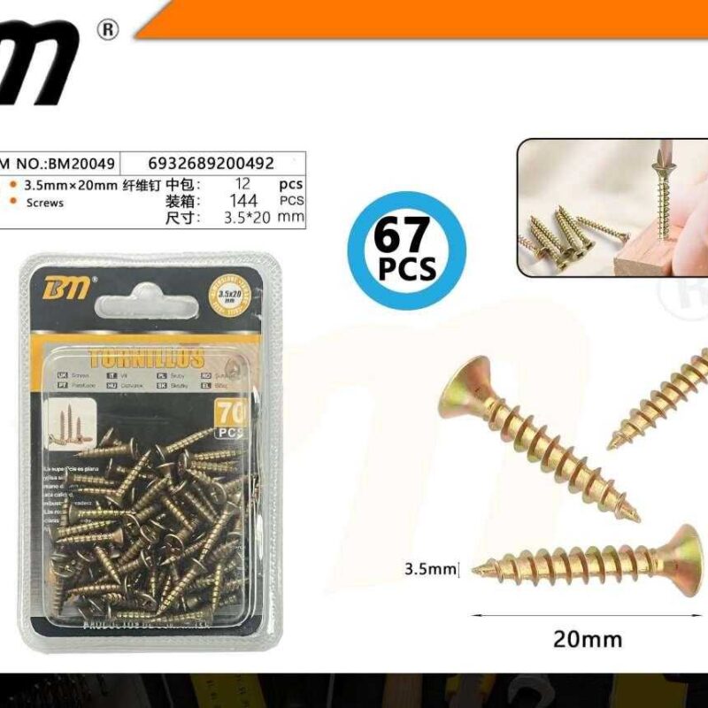 Alternative view of Ξυλόβιδες - 3.5mm×20mm - Σετ 12 πακέτα των 67 τεμαχίων - 200492