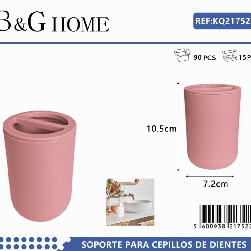 Θήκες οδοντόβουρτσας πλαστικές σε σετ 5Χ - Pink - 21752
