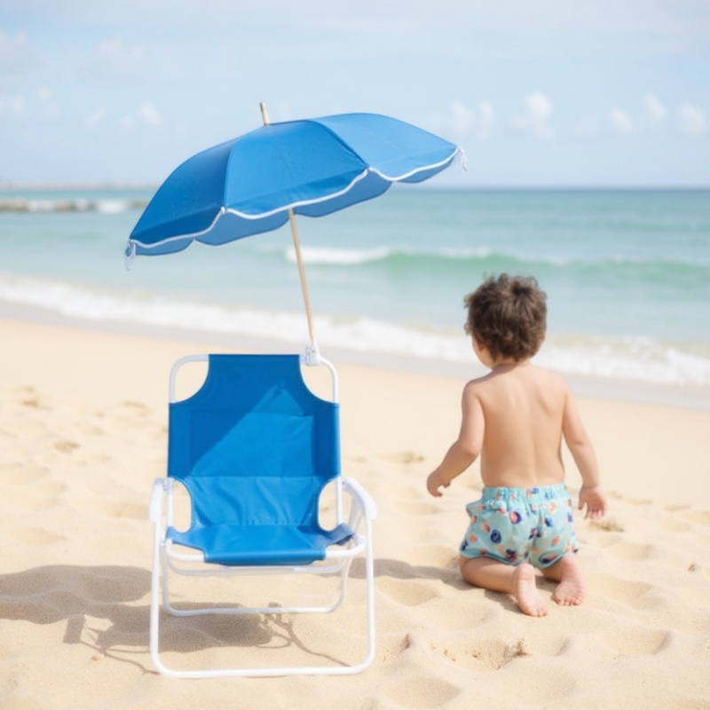 Παιδική πτυσσόμενη καρέκλα camping με ομπρέλα - 1047 - 241712 - Blue Παιδική πτυσσόμενη καρέκλα camping με ομπρέλα - 1047 - 241712 - Blue