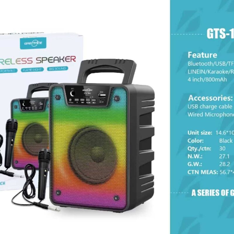 Φορητό ηχείο subwoofer με μικρόφωνο Karaoke - GTS-1868 - 718685