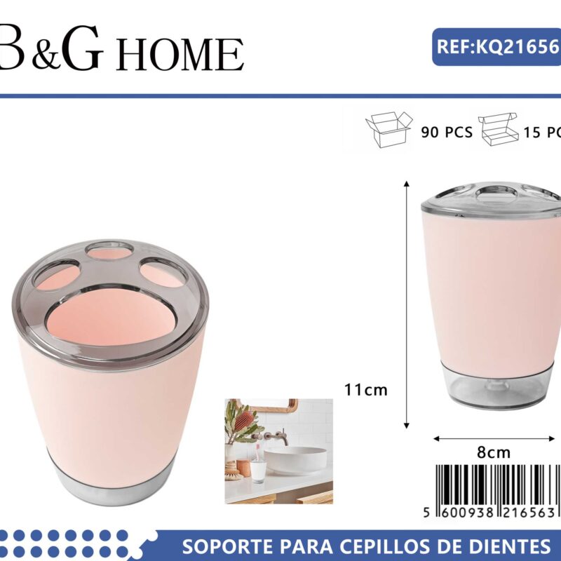 Alternative view of Θήκες οδοντόβουρτσας πλαστικές σε σετ 5Χ - Light Pink - 21656