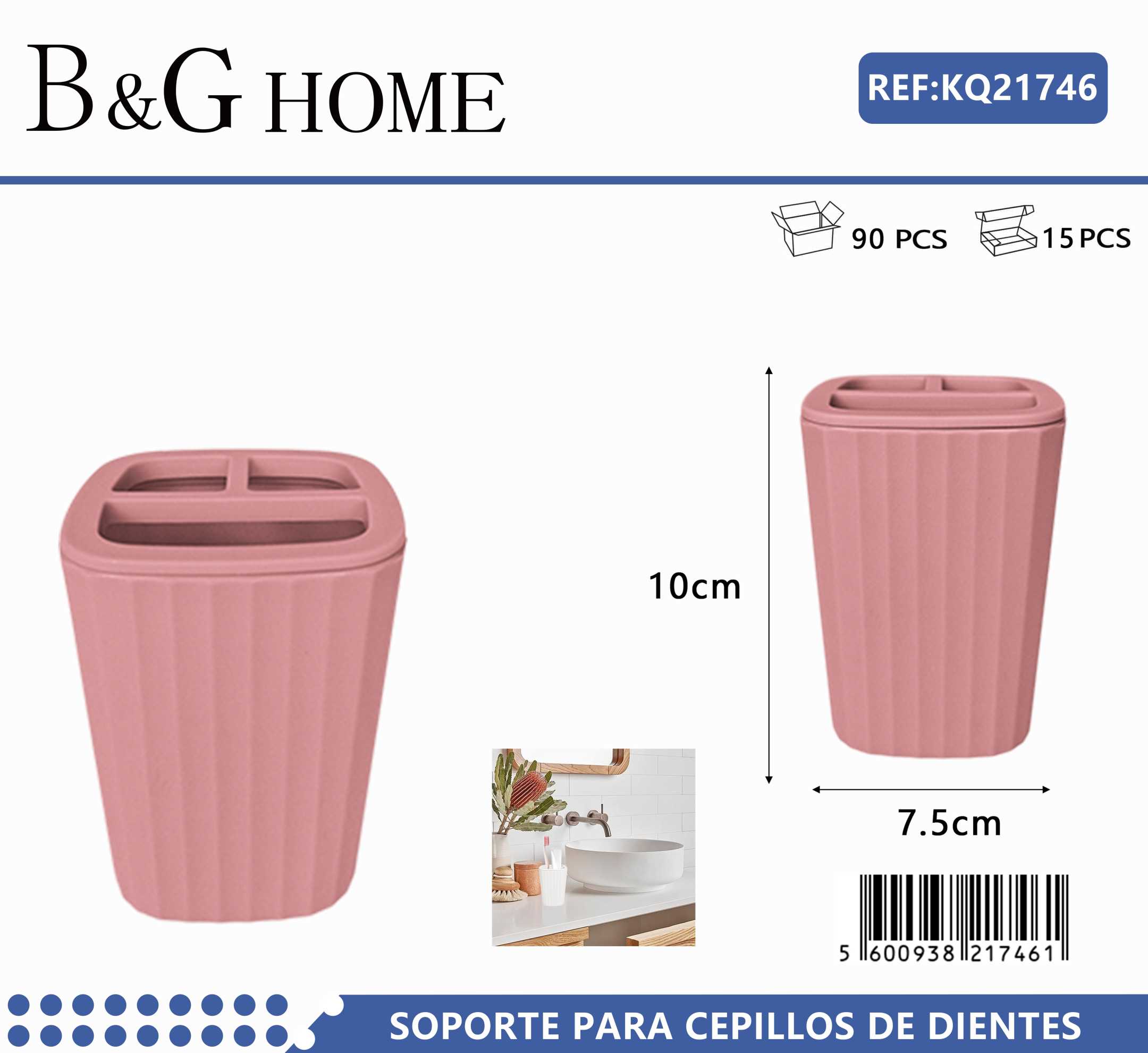Θήκες οδοντόβουρτσας πλαστικές σε σετ 5Χ - Pink - 21746 Θήκες οδοντόβουρτσας πλαστικές σε σετ 5Χ - Pink - 21746 - Image 2