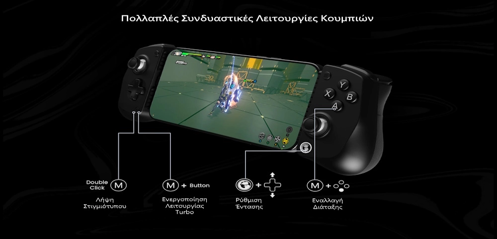 GameSir X5 Lite Mobile Gaming Controller / Android / iOS (iPhone 15/16 series) (Type-C) Wasabi Gamesir X5 Lite buttons