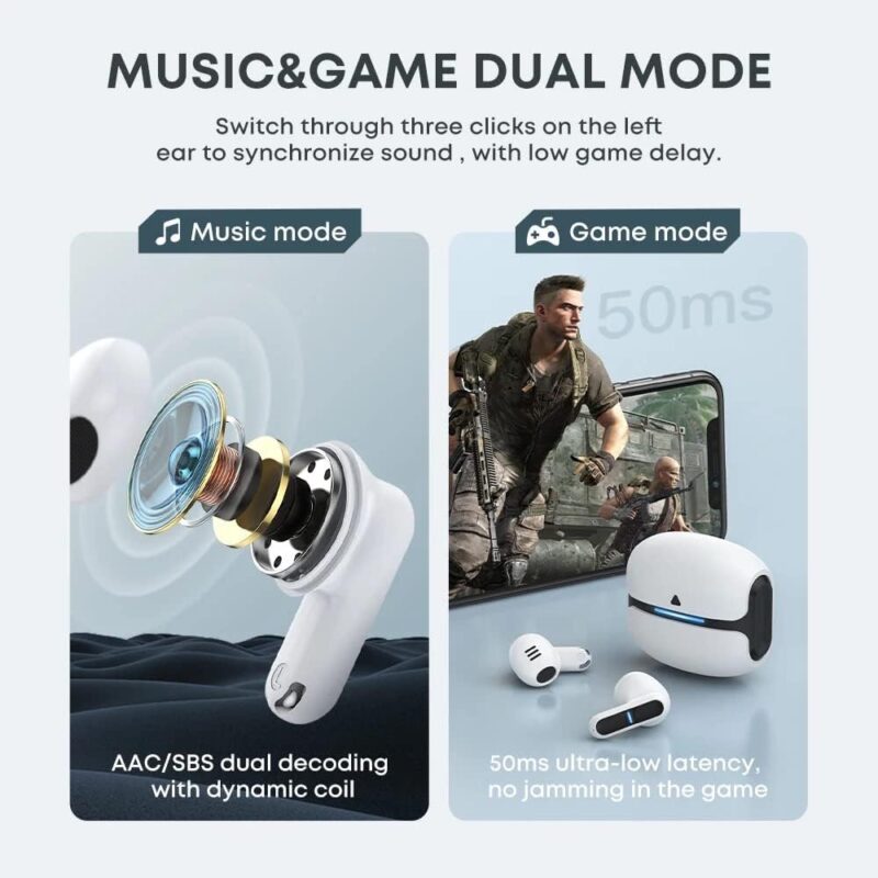 Ασύρματα ακουστικά Bluetooth με θήκη φόρτισης - TG-11 - 721289 - Grey - Image 3