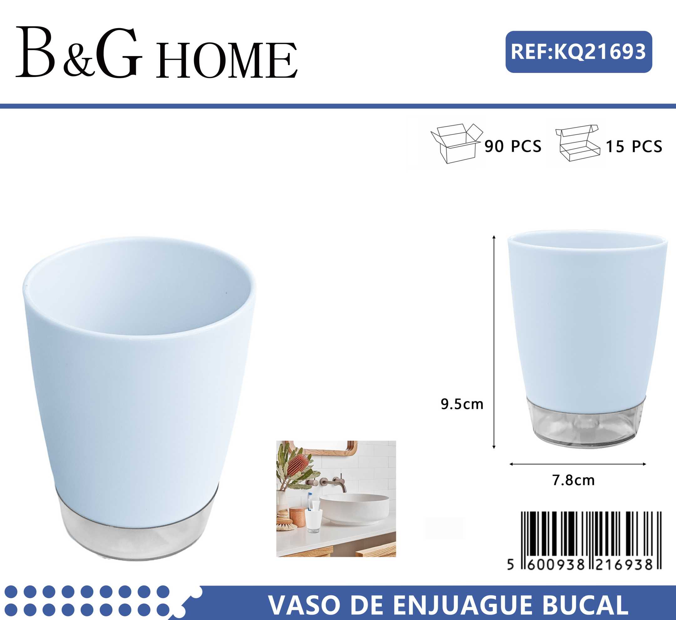 Θήκες οδοντόβουρτσας πλαστικές σε σετ 5Χ - Light Blue - 21693 Θήκες οδοντόβουρτσας πλαστικές σε σετ 5Χ - Light Blue - 21693 - Image 2