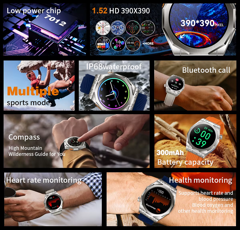 Alternative view of Σετ Smartwatch με 3 λουράκια - Z83 MAX - 880518 - Black