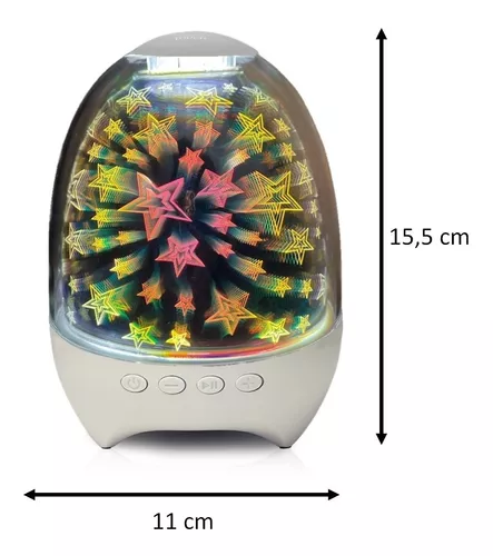 Alternative view of Ασύρματο ηχείο Bluetooth με ραδιόφωνο και φωτεινά σχέδια - S609 - 883648 - Shinning Star