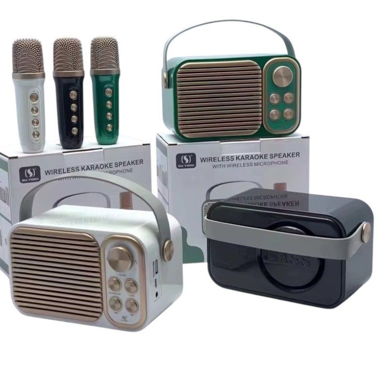 Alternative view of Ασύρματο ηχείο Bluetooth με μικρόφωνο Karaoke - YS-104 - 887295 - Green