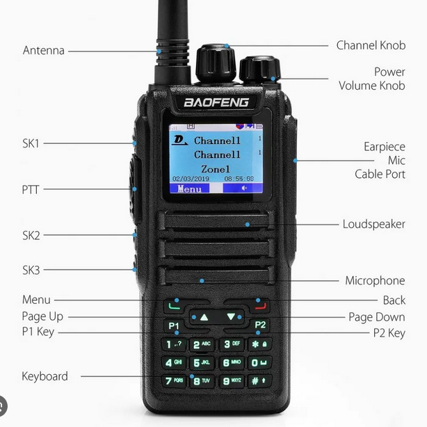 Alternative view of Φορητός πομποδέκτης - UHF/VHF - DMR1701 - Baofeng - 917019