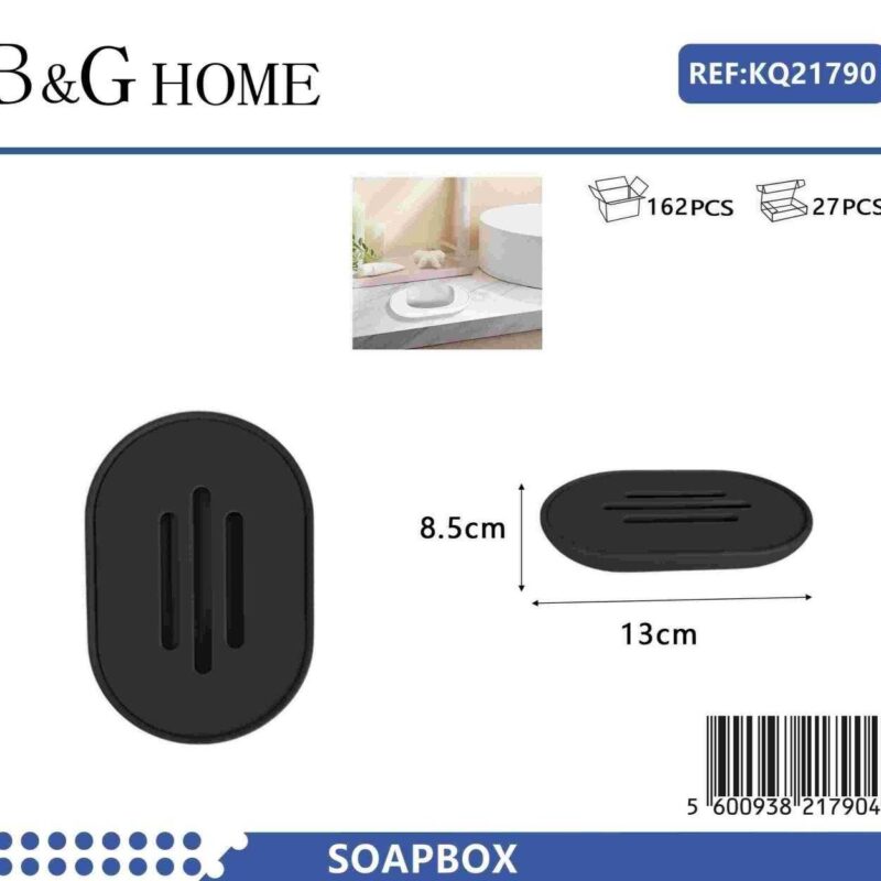 Alternative view of Σαπουνοθήκες μπάνιου πλαστικές - Σετ 9pcs - Black - 21790