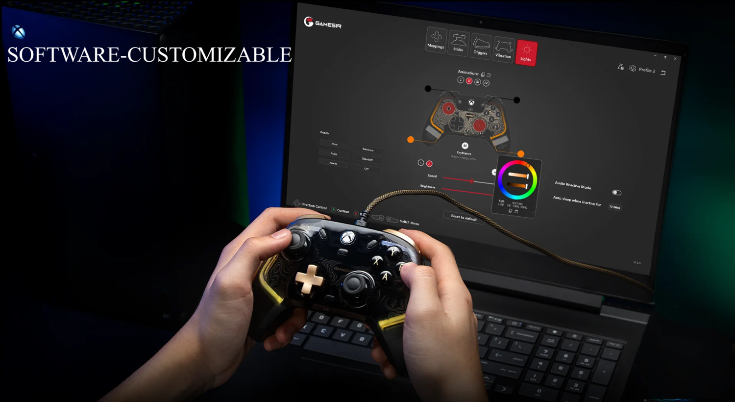 Gamesir Kaleid Flux Ενσύρματο Gamepad με Hall Effect και RGB για PC / Xbox One / Xbox Series Gamesir Kaleid Flux Ενσύρματο Gamepad με Hall Effect και RGB για PC / Xbox One / Xbox Series