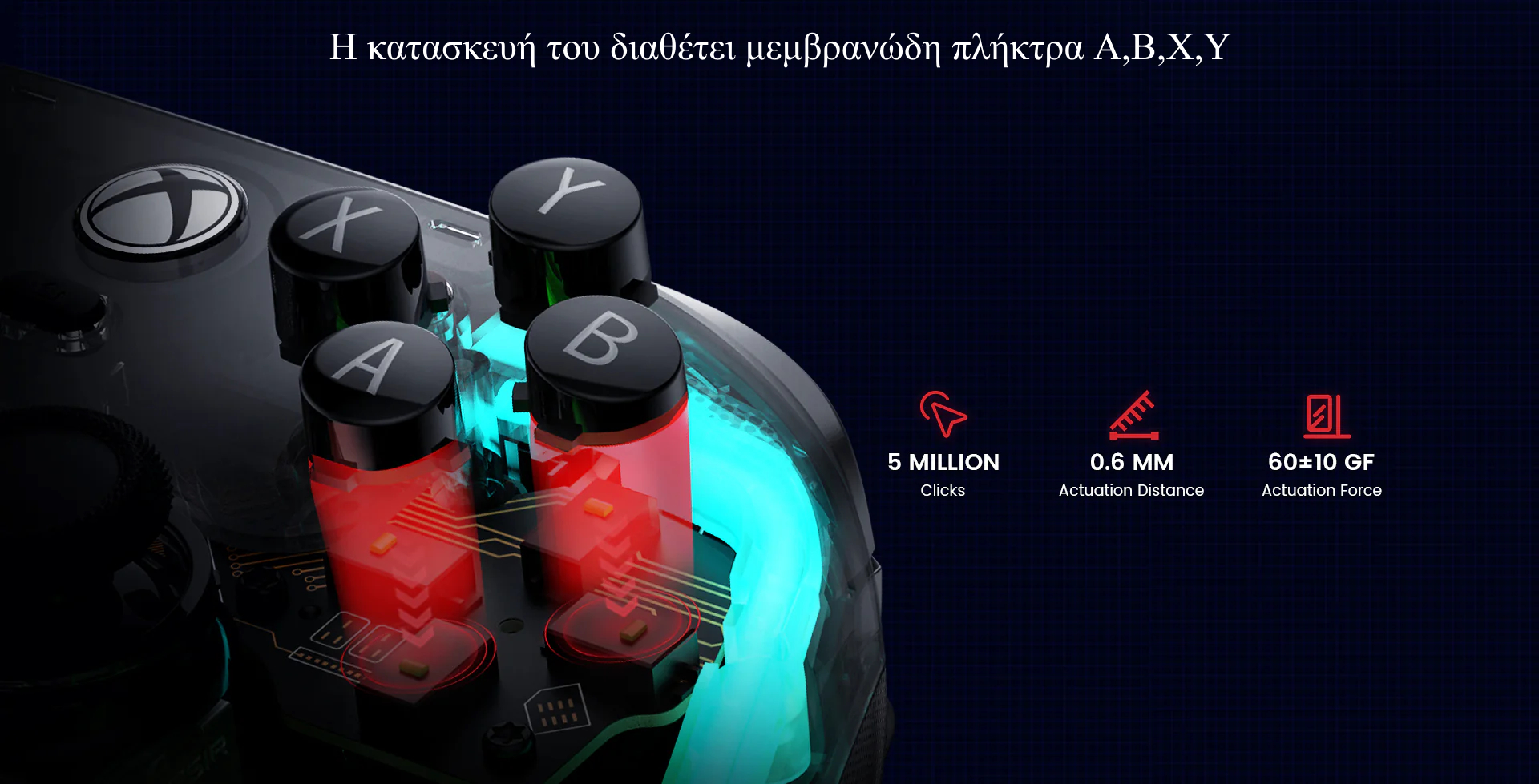 Gamesir Kaleid Ενσύρματο Gamepad με Hall Effect και RGB για PC / Xbox One / Xbox Series Gamesir Kaleid Ενσύρματο Gamepad με Hall Effect και RGB για PC / Xbox One / Xbox Series