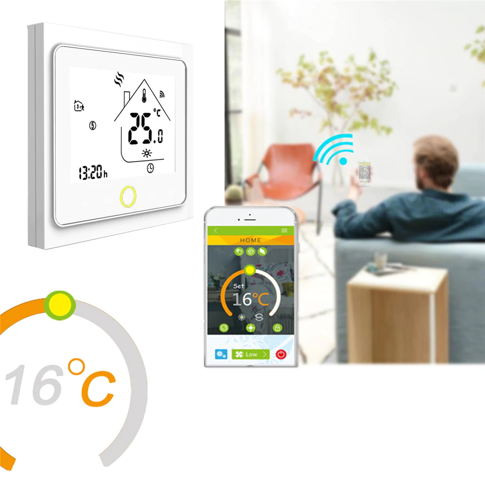 MOES BHT-002 Έξυπνoς WiFi Θερμοστάτης - Boiler / Water Heating / Electric Heating MOES BHT-002 Έξυπνoς WiFi Θερμοστάτης - Boiler / Water Heating / Electric Heating