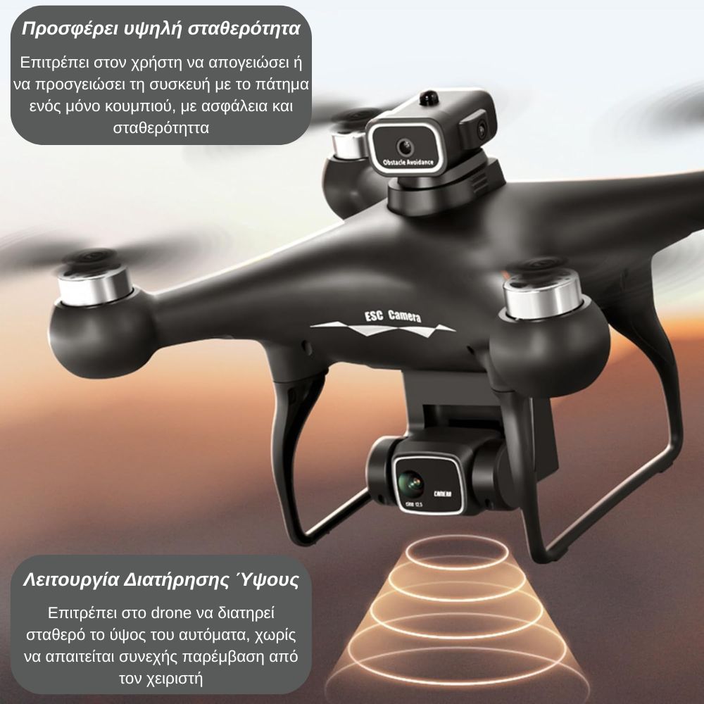 ToySky S116 MAX Mini Drone Quadcopter με Kάμερα 4K και Αισθητήρα Αποφυγής Εμποδίων Λευκό