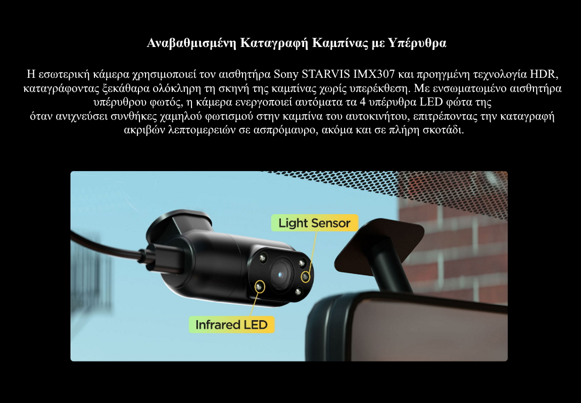 VIOFO A229 Pro 2CH Διπλή Κάμερα Dash Αυτοκινήτου με Φωνητικές Εντολές (4K HDR/Sony Starvis 2/Φωνητική Εντολή/GPS/WiFi/LCD 2.4") (A229 Pro 2CH-G) VIOFO A229 Pro 2CH Διπλή Κάμερα Dash Αυτοκινήτου με Φωνητικές Εντολές (4K HDR/Sony Starvis 2/Φωνητική Εντολή/GPS/WiFi/LCD 2.4") (A229 Pro 2CH-G)