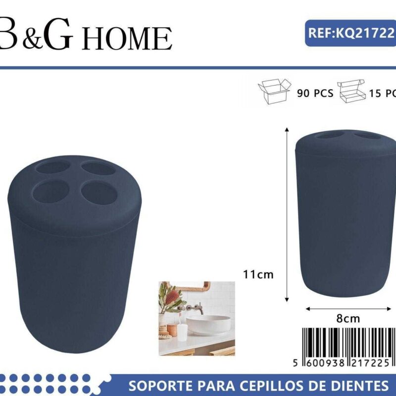 Θήκες οδοντόβουρτσας πλαστικές σε σετ 5Χ - Blue - 21722