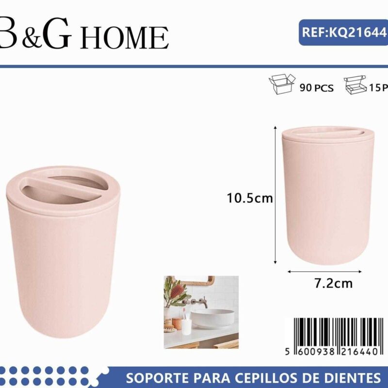 Alternative view of Θήκες οδοντόβουρτσας πλαστικές σε σετ 5Χ - Light Pink - 21644