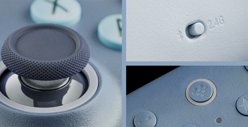Alternative view of 8BitDo Ultimate 2C Wireless Controller για Windows/Android (2.4Ghz/Bluetooth/Hall Effect Μοχλοί/Δόνηση Rumble) Blueberry