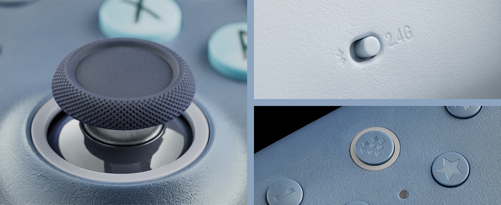 8BitDo Ultimate 2C Wireless Controller για Windows/Android (2.4Ghz/Bluetooth/Hall Effect Μοχλοί/Δόνηση Rumble) Blueberry Ασύρματο gaming controller με Hall Effect
