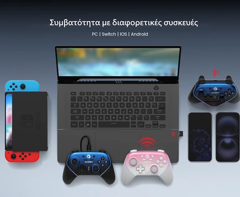 GameSir Super Nova Multiplatform Controller (Bluetooth/USB-C/Ασύρματο) (PC/Switch/iOS/Android) Nightfall Blue
