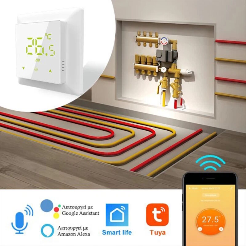 Alternative view of Hysen HY511 WiFi Έξυπνος Θερμοστάτης WiFi & Internet control (Οθόνης Αφής) Λευκός