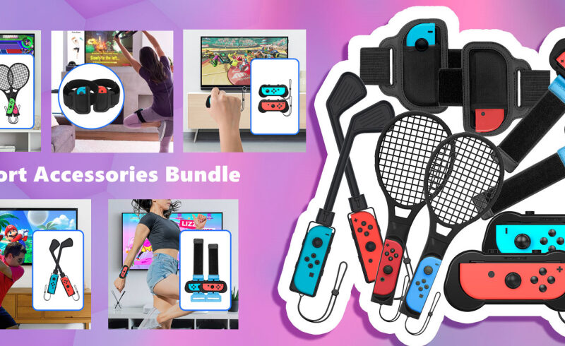 JYS NS215 Sports Bundle για Nintendo Switch 10 σε 1 (Armband/Τέννις/Γκολφ/Handle Grip/Leg Strap)