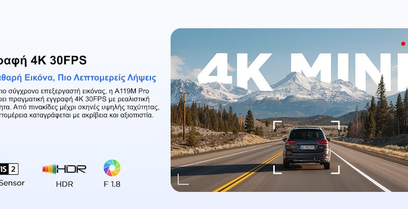 VIOFO A119M PRO ULTRA 4K HDR Κάμερα DVR Αυτοκινήτου με Sony STARVIS 2, Wi-Fi 6 & GPS - Image 9