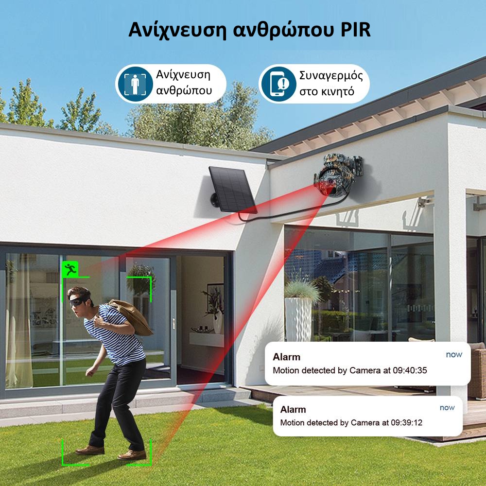 Sectec ST-515 4G Περιστρεφόμενη Κάμερα Κυνηγιού με Πάνελ 3W και Προβολείς (3MP/5200mAh) Sectec ST-515 4G Περιστρεφόμενη Κάμερα Κυνηγιού με Πάνελ 3W και Προβολείς (3MP/5200mAh) - Image 5