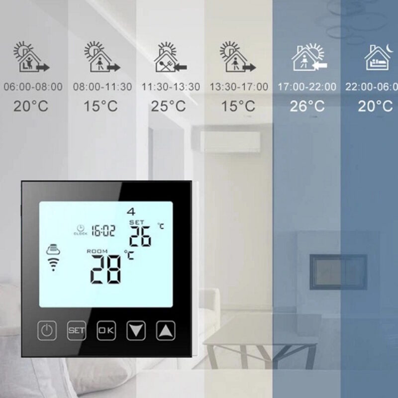 Hysen HY603 Ψηφιακός Θερμοστάτης Smart WIFI για Αέριο/Πετρέλαιο (Οθόνη Αφής/Φωνητικές Εντολές/Εφαρμογή) White Hysen HY603 Ψηφιακός Θερμοστάτης Smart WIFI για Αέριο/Πετρέλαιο (Οθόνη Αφής/Φωνητικές Εντολές/Εφαρμογή) White