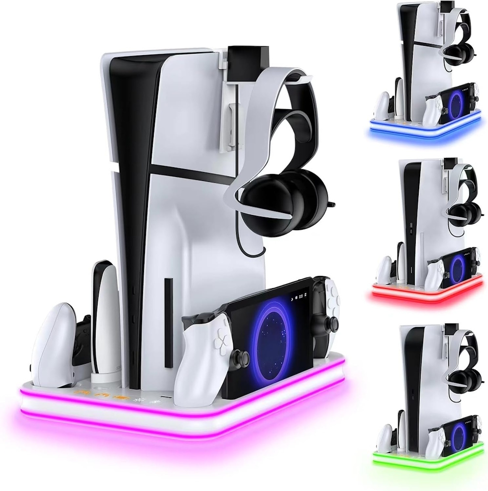Βάση Φόρτισης PS5 / PS5 Slim & PS Portal με Ψύξη και RGB JYS-P5225 Λευκή Βάση Φόρτισης PS5 / PS5 Slim & PS Portal με Ψύξη και RGB JYS-P5225 Λευκή