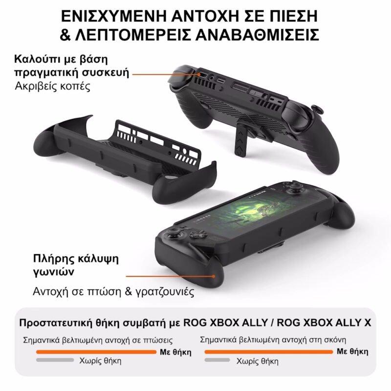 Θήκη TPU για ROG Ally & Ally X με Βάση Στήριξης JYS-X156 Μαύρη Θήκη TPU για ROG Ally & Ally X με Βάση Στήριξης JYS-X156 Μαύρη - Image 4