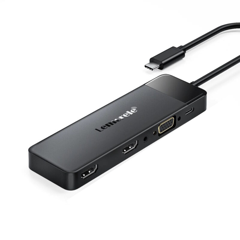 Lemorele TC94 Docking Station 10-σε-1 USB-C Hub με Triple Display (Dual HDMI + VGA)
