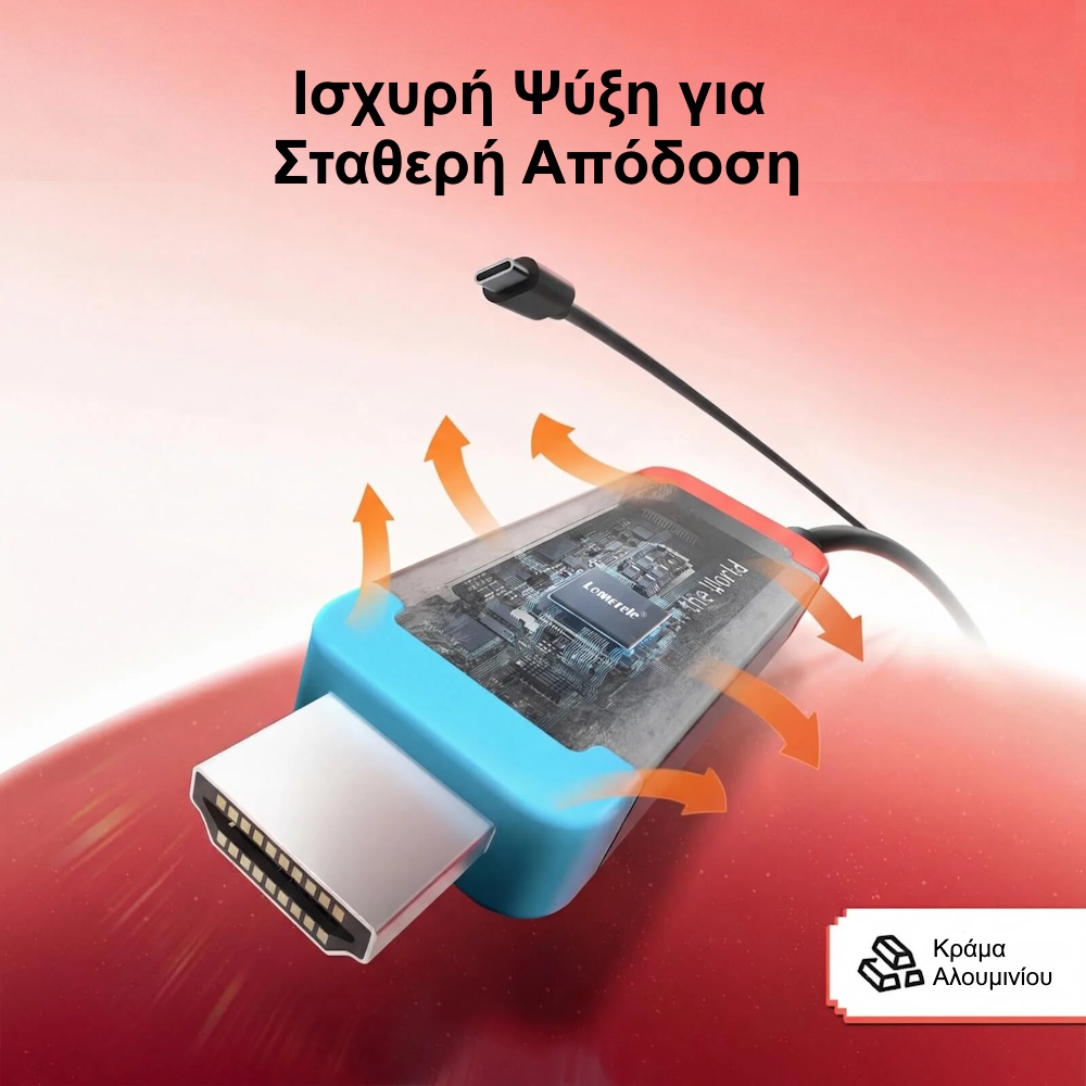 Lemorele L100 USB-C σε HDMI 4K60 HDR για Nintendo Switch, Steam Deck & ROG Ally με PD 100W Usb c σε hdmi για nintendo switch 4k