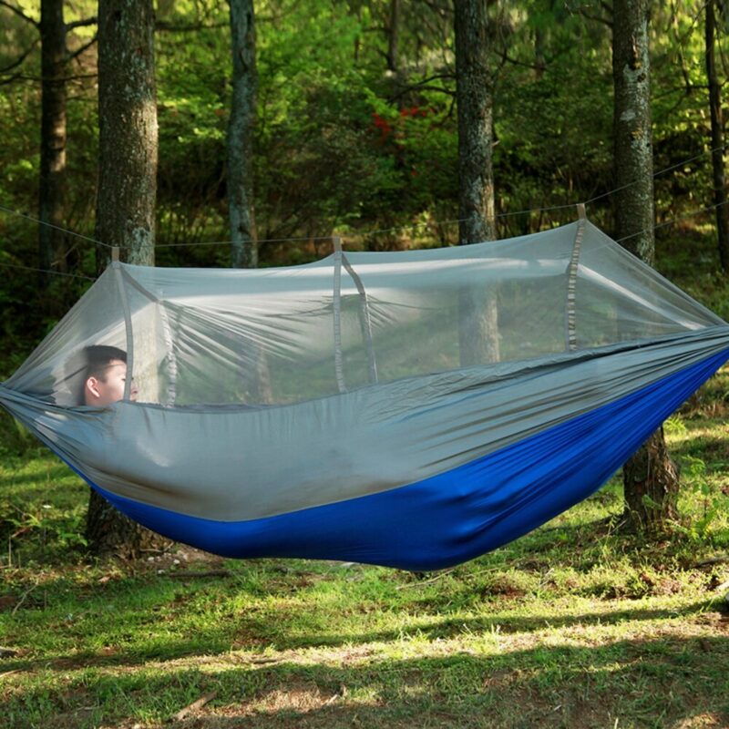 Alternative view of Kepeak Αιώρα Μονή με κουνουπιέρα 260x138cm - Orange-Grey B07L6KK2RT