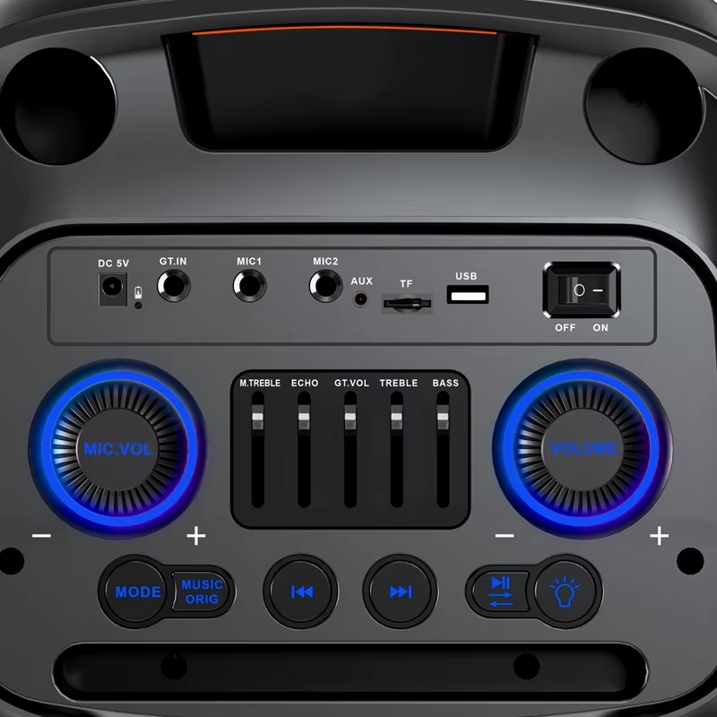 Alternative view of Φορητό ηχείο subwoofer με 2 μικρόφωνα Karaoke - ZQS-10225 - 102258