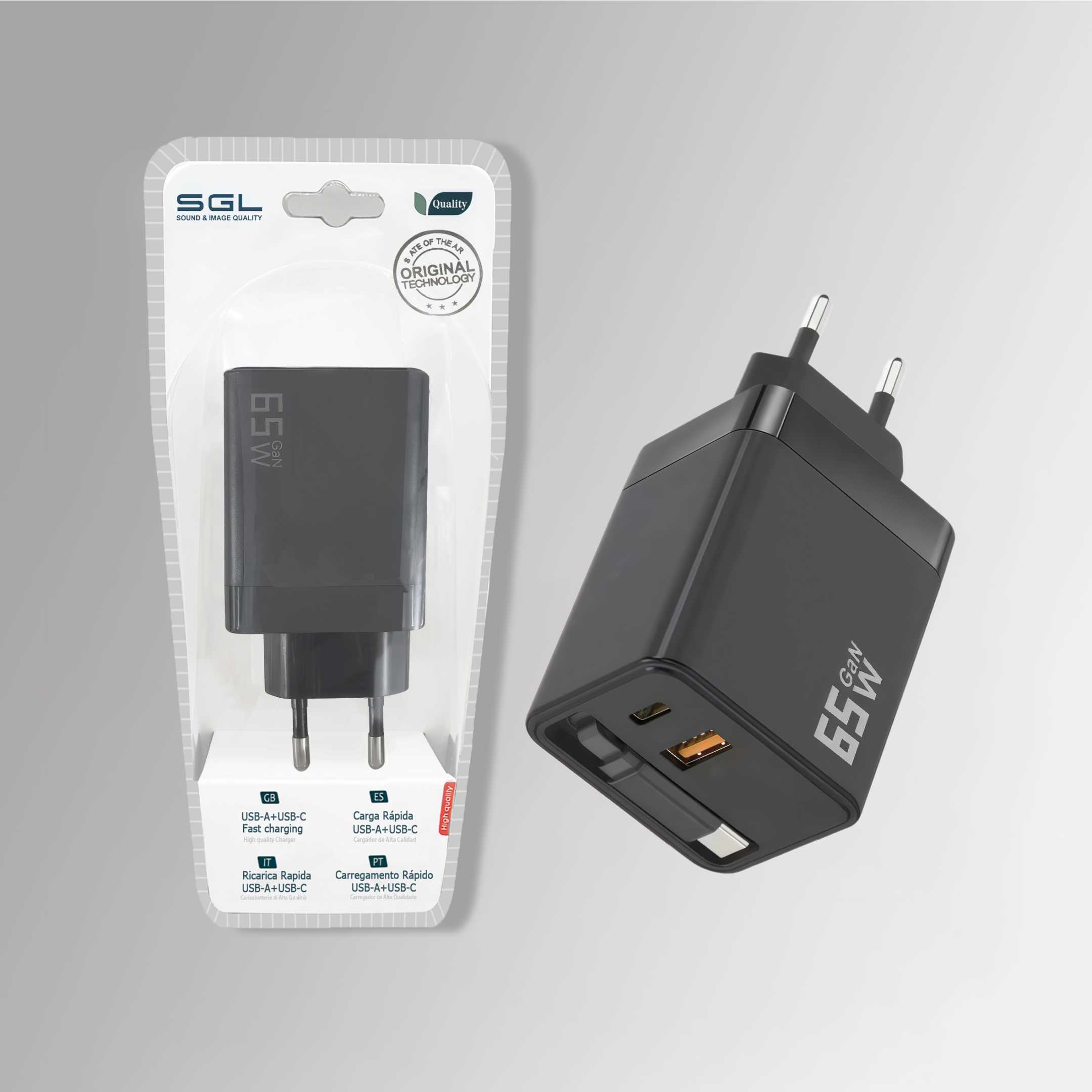 Αντάπτορας φόρτισης με καλώδιο Type-C & 2 θύρες USB-A & Type-C - Fast Charge - 65W - DS65 - 220718 Αντάπτορας φόρτισης με καλώδιο Type-C & 2 θύρες USB-A & Type-C - Fast Charge - 65W - DS65 - 220718 - Image 2