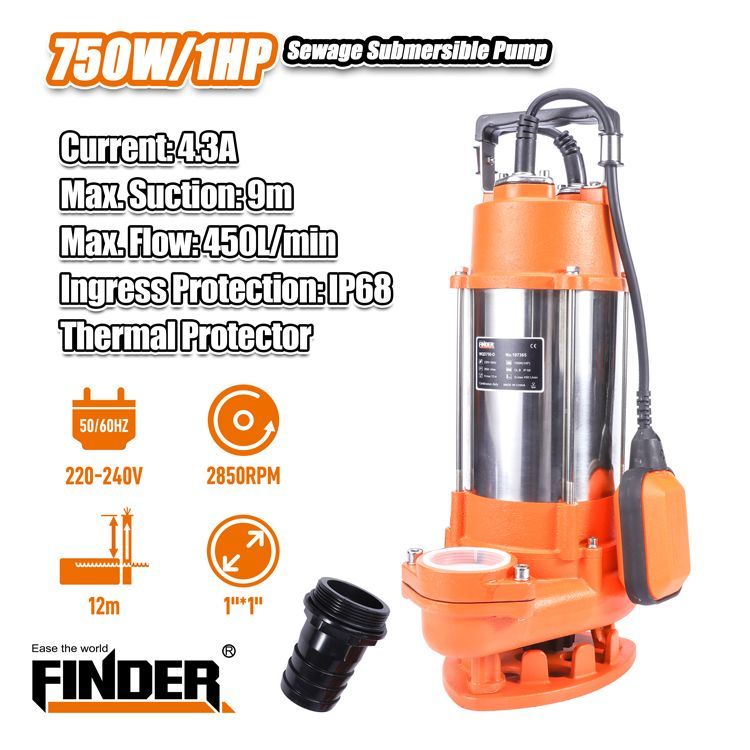 Alternative view of Υποβρύχια αντλία - 750W - 1HP - Finder - 197424