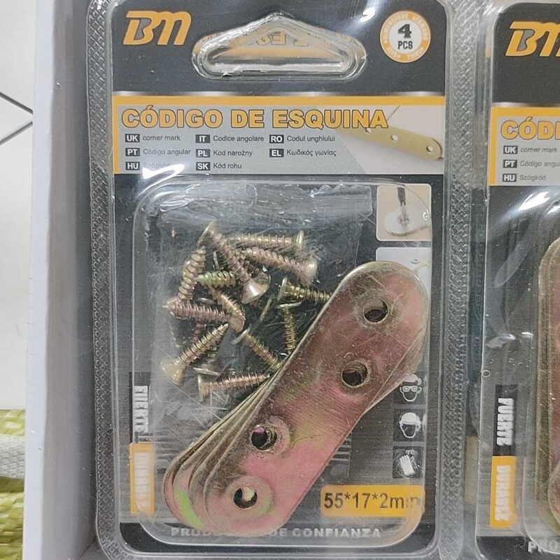 Alternative view of Σύνδεσμοι επίπλων ίσιοι - 76*18*2 - Σετ 12 πακέτα των 4 τεμαχίων - 206081