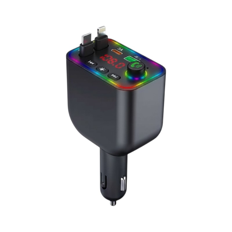 Transmitter αυτοκινήτου Bluetooth με 2 καλώδια φόρτισης - Y4 - 811771