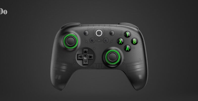 Alternative view of 8BitDo Ultimate 2C Wireless Controller για Windows/Android (2.4Ghz/Bluetooth/Hall Effect Μοχλοί/Δόνηση Rumble) Transparent Black