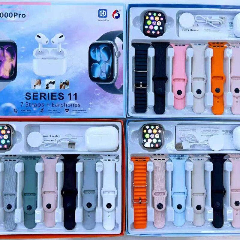 Alternative view of Σετ Smartwatch με ασύρματα ακουστικά Bluetooth & 7 λουράκια - S5000 Pro - 260233 - Black